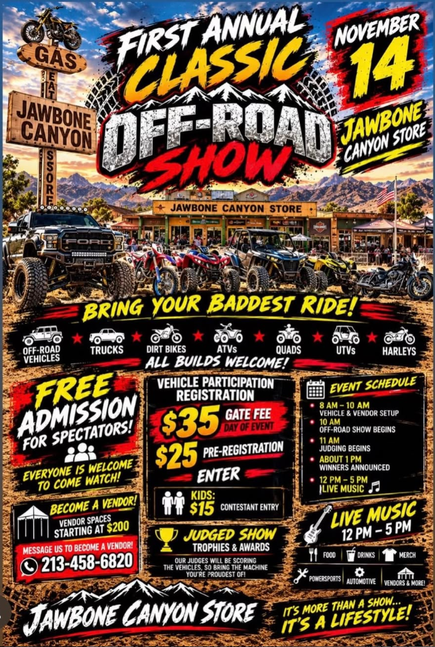 Jawbone Canyon Off Road Show logo